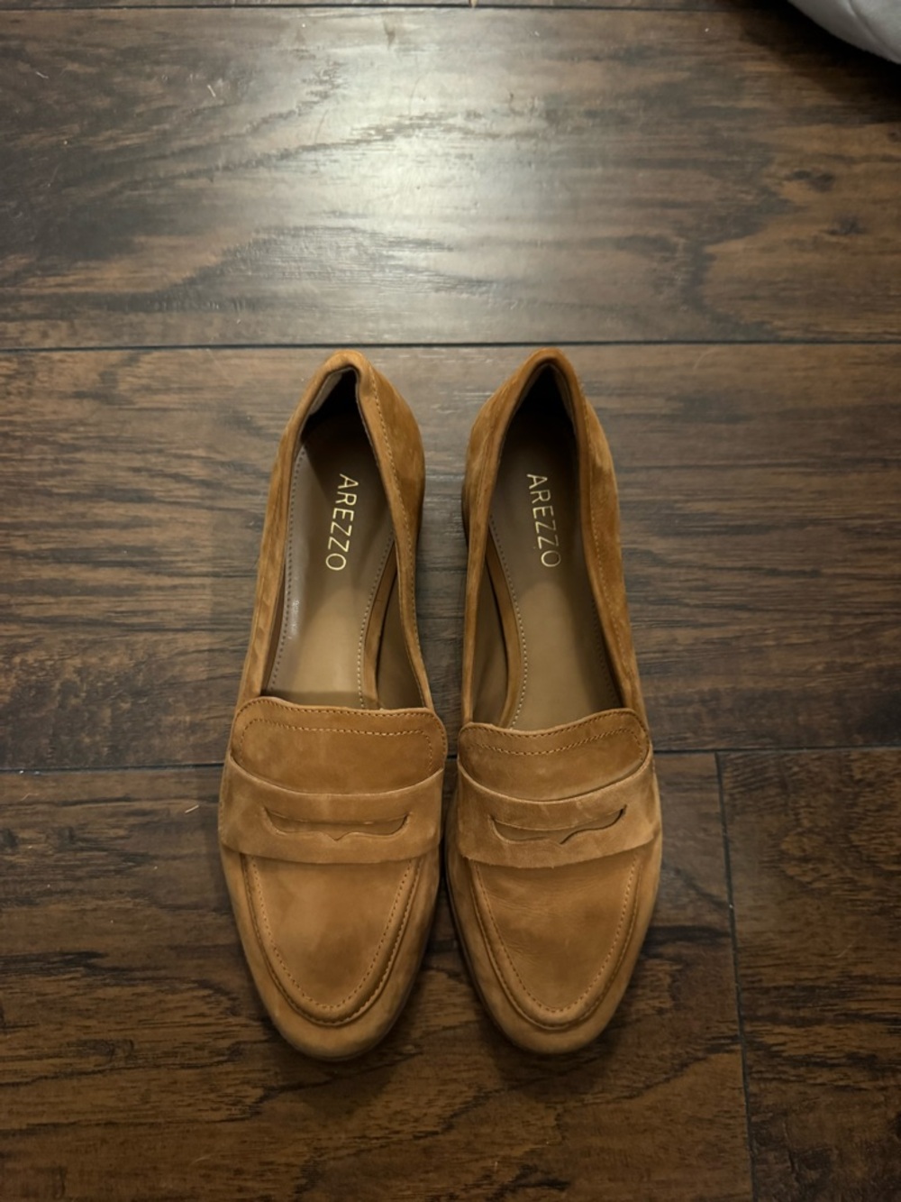 Arezzo Women's Tan Suede Loafers